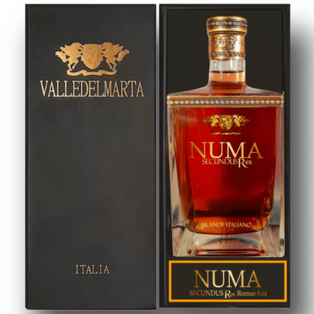 Numa Secundus Rex Brandy Italiano Valle del Marta 70 Cl Cofanetto