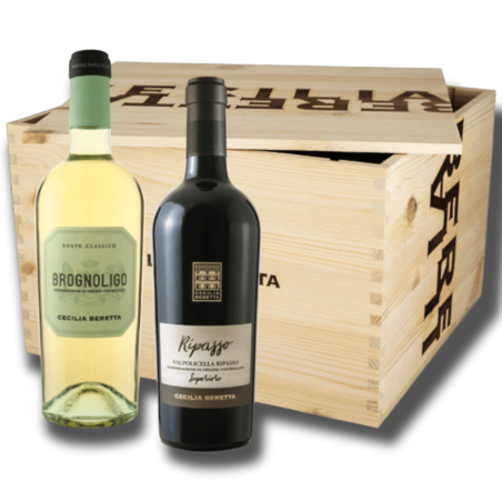 Box Legno Brognoligo Soave/Valp. Ripasso Cecilia Beretta 75 Cl (6 Bottiglie)